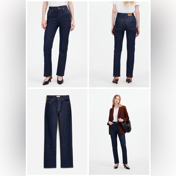 Madewell Womens Dark Denim 90’s Straight Jean - Picture 1 of 10